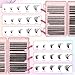 Gmagictobo Lash Clusters Wispy Lash Clusters Kit 570Pcs Lash Extension Kit Volume DIY Individual Lashes Clusters Thin Band Eyelash Extension Kit Lash Glue Lash Tweezers