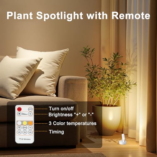 Foco recargable de interior con batería 4000mAh, luz LED con control remoto miniatura 4