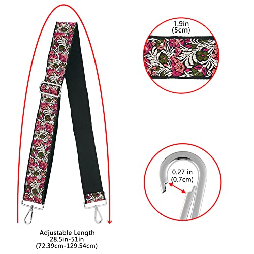 Image of Silvery Buckles Wide Shoulder Strap Adjustable Replacement Belt Crossbody Canvas Bag Handbag