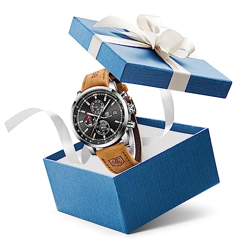 Image of BENYAR Men's Watches Chronograph Watch for Men Multifunction Black Waterproof Sport Fashion Quartz Wristwatches Calendar with Stainless Steel Strap