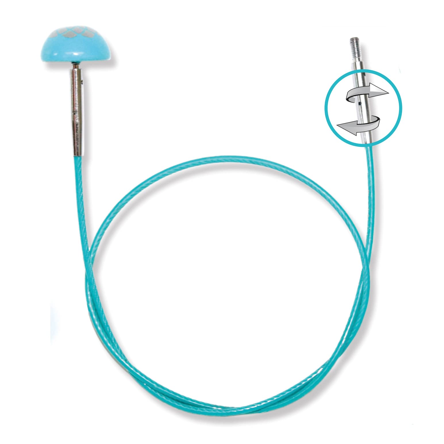 KnitPro Swivel 360° Inter. Cable for 150cm Needle - 3pcs, Blue