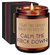 Miracu Calming Scented Candles, Calm The f Down - Funny Anxiety Relief Candle, Stress Relief Gift...