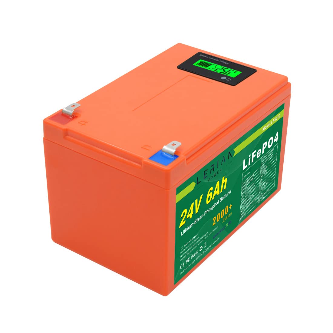 LiFePO4 batteria 24 V 6 Ah litio ferro fosfato batteria per campeggio, barca, roulotte solare