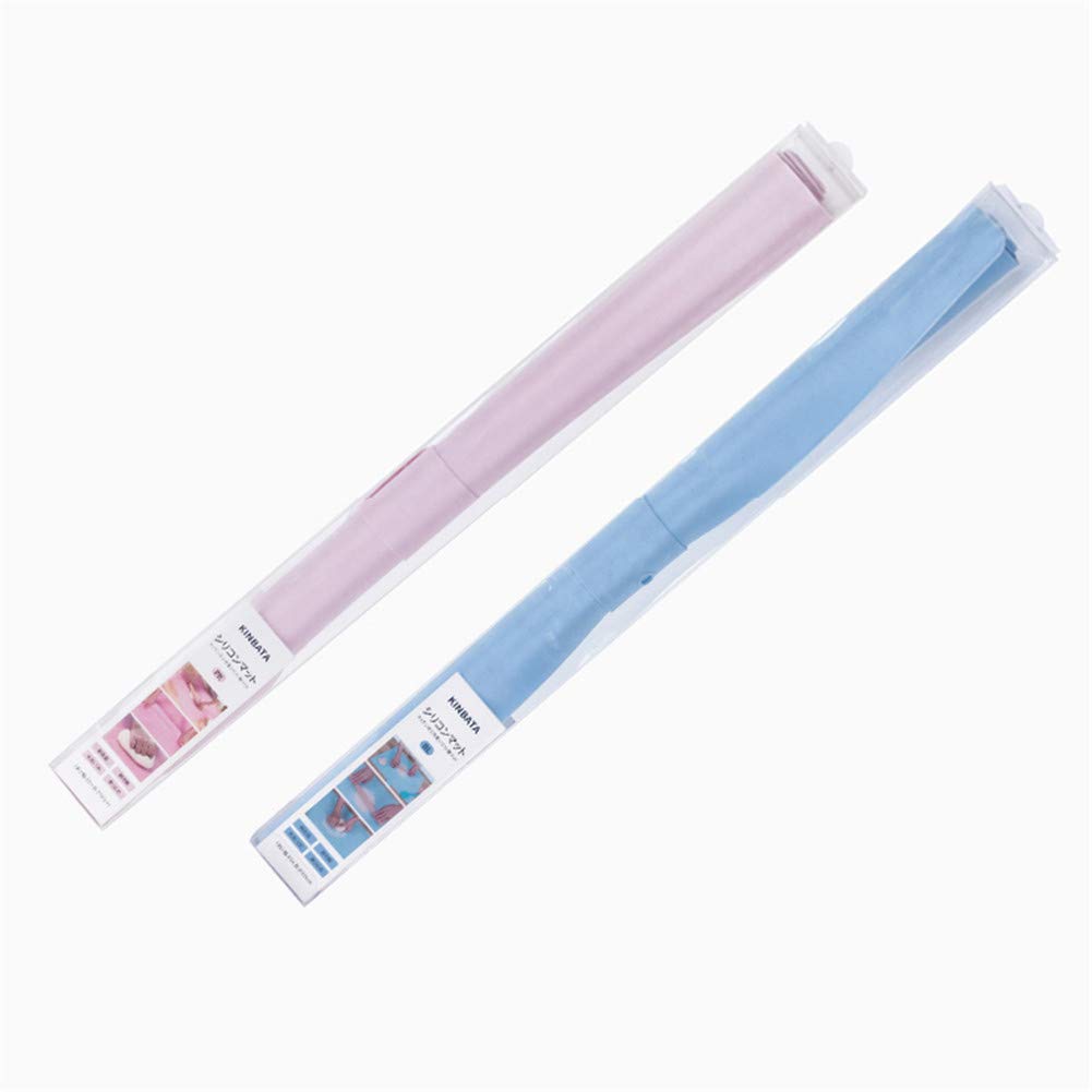 Non-Stick Silicone Baking Mat Food Grade Dough Rolling Mat Pastry Mat Oven Liner Baking Supplies for Cake Cookies Pizza (40x50cm Pink Baking Mat)