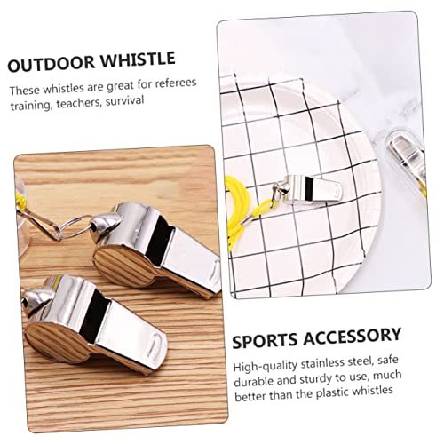 12 Silbatos de Acero Inoxidable con Cordón para Deportes miniatura 7