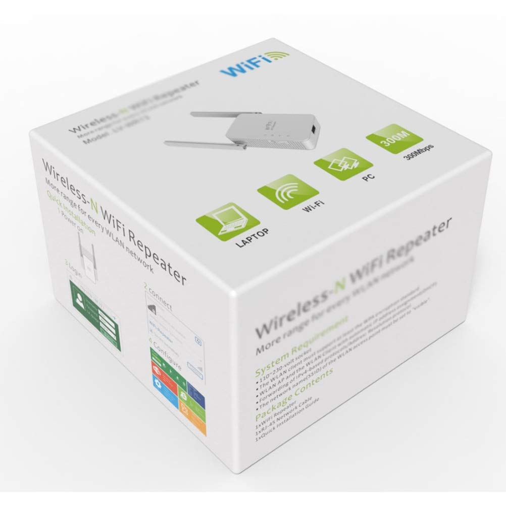 Ripetitore Wi-Fi, ripetitore di Estensione WiFi -2,4 GHz Estensore di Portata ripetitore WiFi, Amplificatore di Segnale WiFi ripetitore di Rete 300M