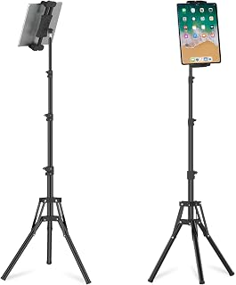 Tablet Stativ Halterung, iPad Stativ Halter Höhenverstellbar bis 160cm Tablet Ständer Bodenständer für iPad Pro Air Mini, Samsung Galaxy Tab, 4,7-13,5 Zoll Tablets und Handys