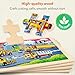 SYNARRY Large Wooden Construction Vehicle Puzzles for Toddlers 3-5, 24 Piece Monster Truck Puzzles for Kids Ages 4-6, Construction Toys for 3 4 Year Old, Kids Toys Gifts for 3 4 5 Year Old Boys Girls