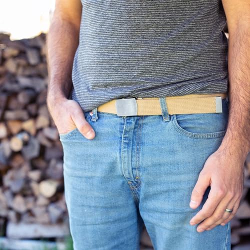 Thomas Bates Cargo Cotton Military Money Belt - Hidden Zippered Cash Pocket, Matte Nickel Buckle, Durable Construction3