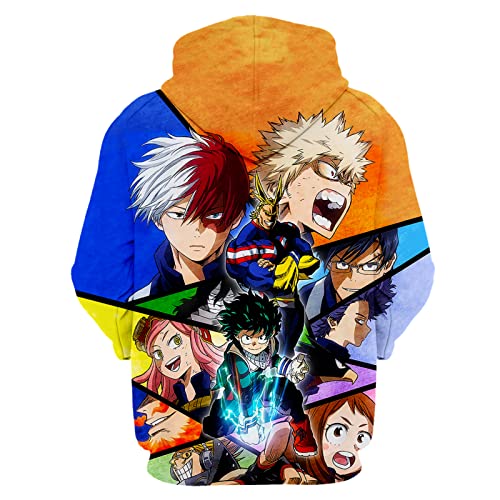 3D Printing Fashion Sweatshirt, Teen Anime Hoodie Sports Tops Hero01-S #TOP1