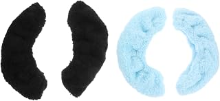 POPETPOP 2 Pairs Lightweight Ice Skating Blade Covers Elastic Protectors for Ice Skates Absorbent Long Plush Towel Lining Suitable for Men and Women