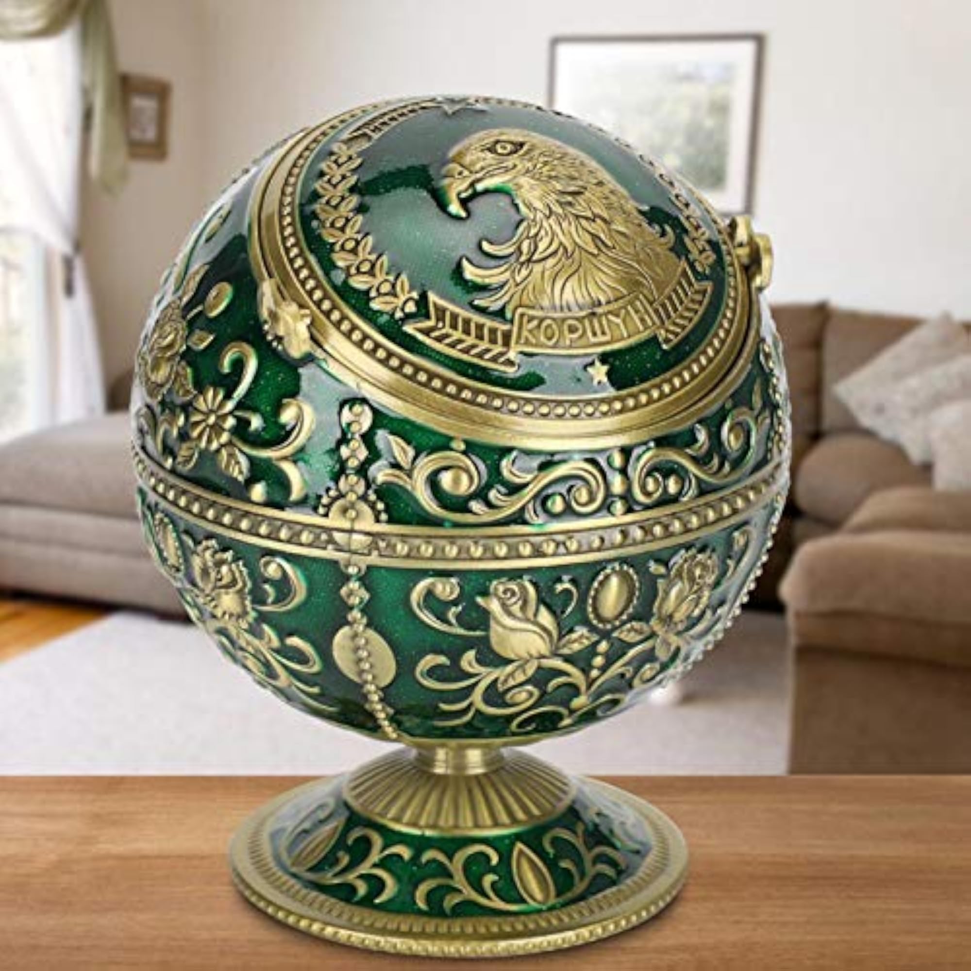 Practical Vintage Metal Orb Ashtray