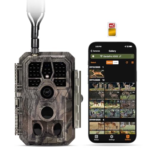 GardePro X50S Cellular Trail Camera, Preloaded SIM Card,