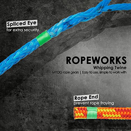 image for emma kites Orange 0.8mm UHMWPE Micro Cord Rope Whipping Twine Durable 