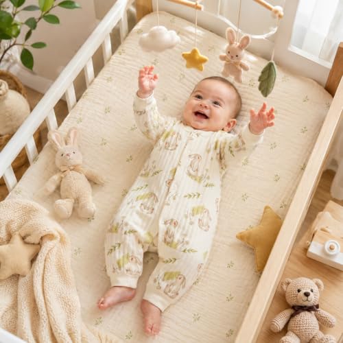 Image of SNOWIE SOFT 5Pcs Set New Born Baby Clothes 0-3 Months with Cotton Long Sleeve Top and Pants, Gloves, Socks, Bear Ear Hat, Infant Clothes 0-3 Months New Born Baby Gifts Shower Gift