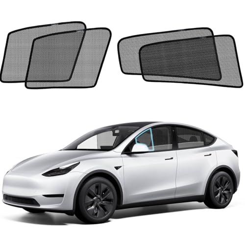 Car Window Shades for Model Y(2020-2025) Accessories - Side Window Shade for Baby Breathable Mesh Car Privacy Window Covers UV Protection and Heat Insulation for Road Trips Napping Camping