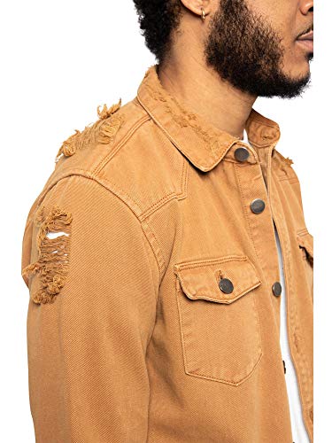 Image of VICTORIOUS Men's Distressed Denim Jacket