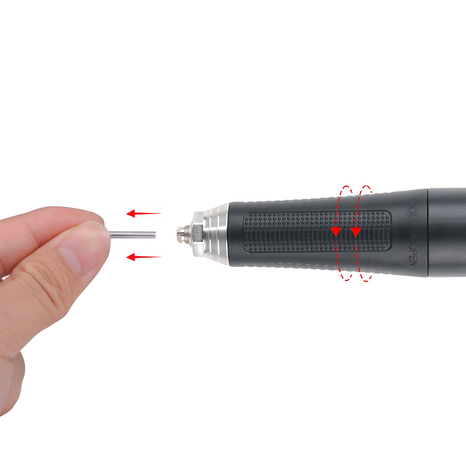 NSKI Instrumento de molienda sin escobillas de carbono eléctrico fuerte de 50.000 RPM para máquina de taladro de uñas, joyería de laboratorio