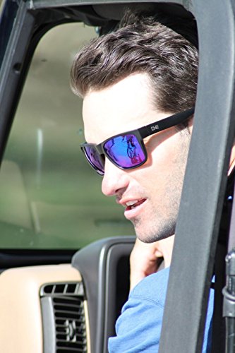 Optic Nerve Polarized Sport Kingfish Polarized Active Sunglasses For Men, Women & Kids, Matte Black Frame, Brown/Blue Mirror Lens #TOP6