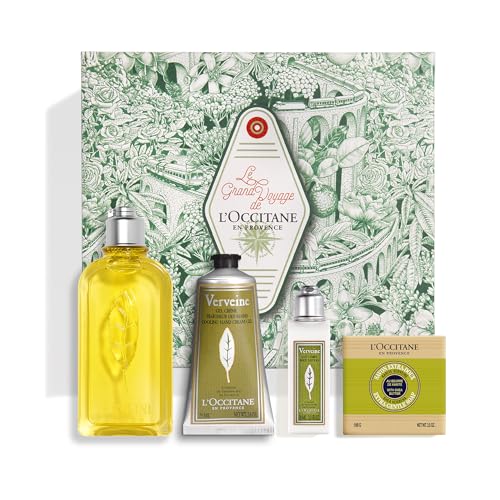 L'OCCITANE Uplifting & Invigorating Verbena Collection | Zesty & Citrus Scent | Vegan & 96% Readily Biodegradable | Premium & Clean Beauty Bath & Body Gift Set for All Skin Types