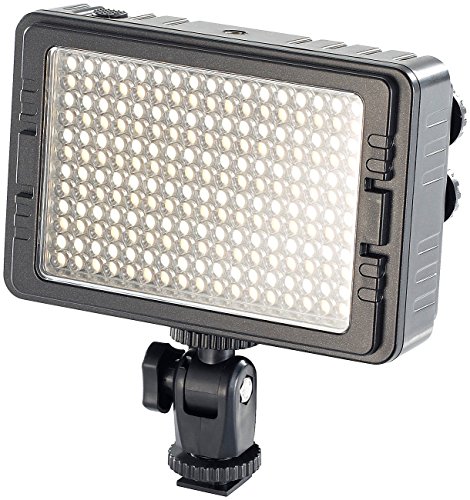 Somikon Videolicht: Foto- und Videoleuchte FVL-720.d mit 204 LEDs, 3.200-5.500 K (Filmleuchte, Photoleuchte, Blitzschiene) – Bild 4