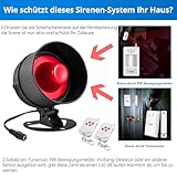 Alarmanlage Wohnung Set, 7-teiliges Set mit 115 dB, Bewegungssensor, Tür- und Fenstersensor und...