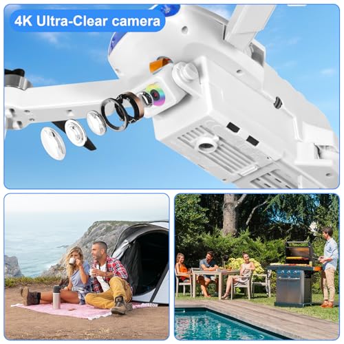 Drohne mit Kamera 1080P HD für Kinder, WiFi FPV Drone für Anfänger, RC Quadcopter mit 2 Akku, Schwerkraft Sensor, 3D Flip Mode, Ein-Tasten-Start/Landung, Höhenhaltemodus, Headless Mode – Bild 4
