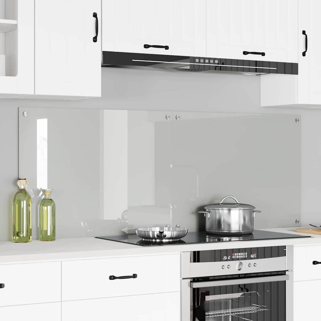 Solivagant Küchenrückwand 2 pcs Transparent 80 x 60 cm Gehärtetes Glas, Küche Esszimmer,Küchenhelfer -utensilien, 21 kg-3415535
