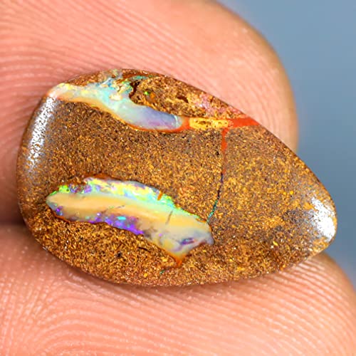 Opale boulder australienne de Koroit 3.72 carats cadeau idéal pierre précieuse multicolore