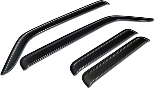 Miniatura 1 de Viseras de ventana de humo de estilo curvo, deflector, 4 piezas, compatible con Honda Element 03-11