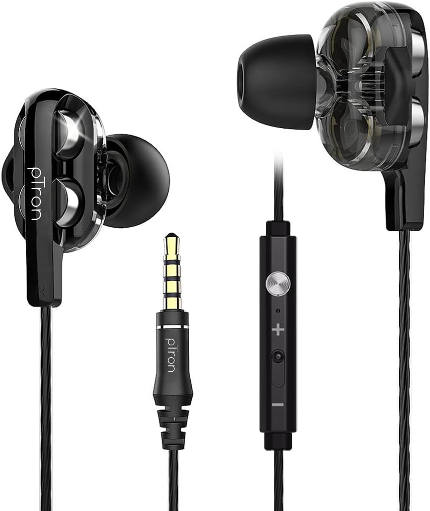 Boom Ultima V2 Dual Driver, in Ear Gaming Wired Earphones with Mic, Volume Control, Passive Noise Cancelling Boom 3 with 3.5mm Audio Jack & 1.2M Tangle-Free Cable (Black)