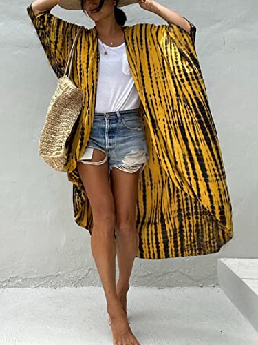 Image of Kaftan Dresses for Women Plus Size Summer Beach Dress with Print and Swim Cover Ups