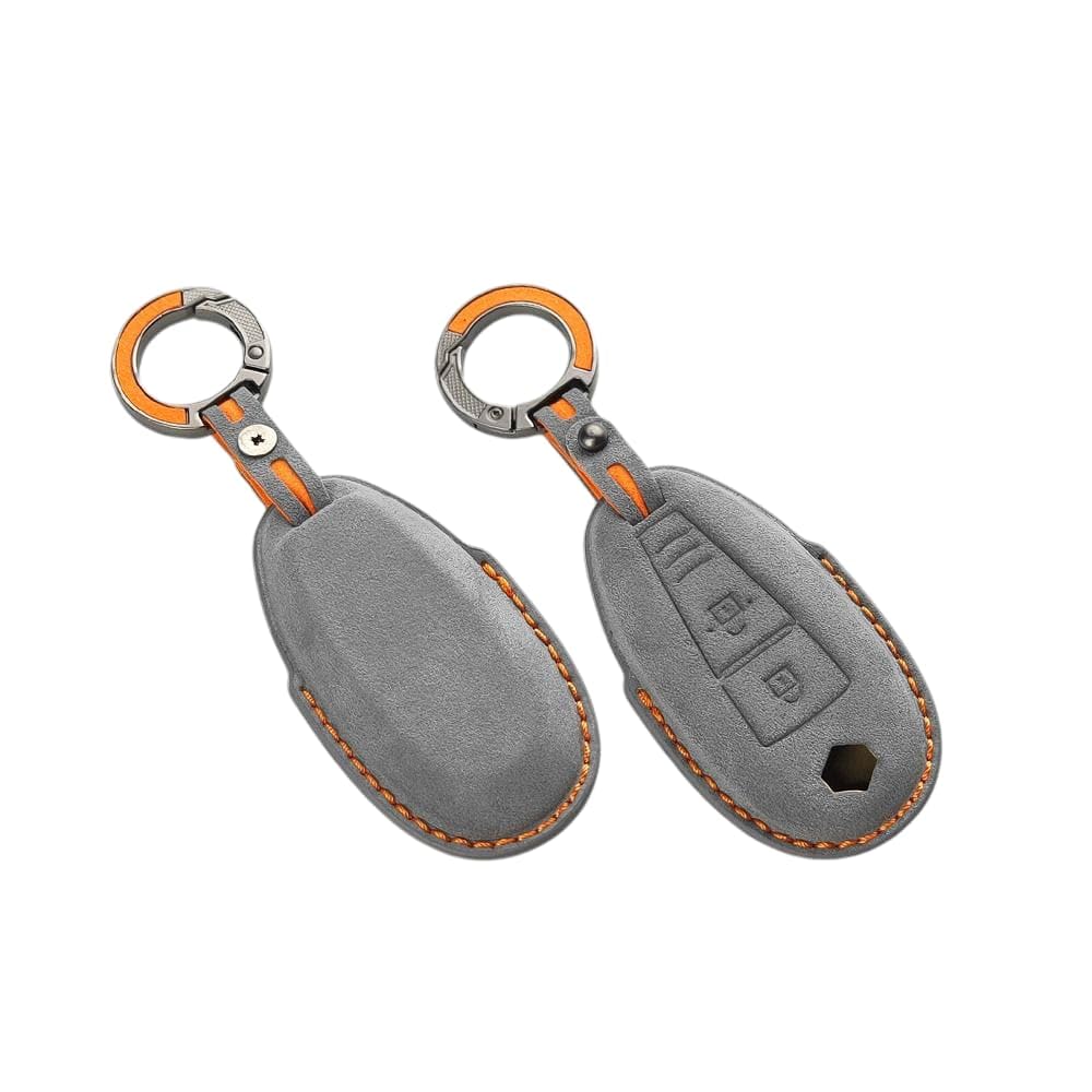 AUTODIFY Alcantara Car Key Cover with Key Chain Compatible for