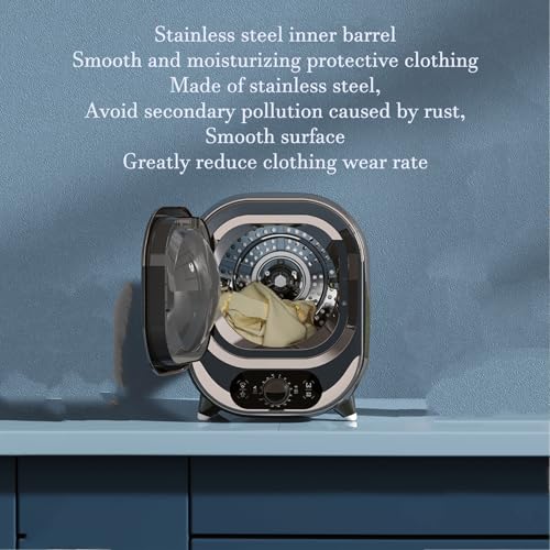 LHQYA 450-W-Wäschetrockner, Mini-Wäschetrockner Aus Edelstahl, Innenvolumen Fasses: 0,8 Kg/Kaltlufttrocknung: 0–80 Min./Heißlufttrocknung: 0–200 Min./geräuscharm, Für Eng Anliegende Kleidung Geeignet 4 LHQYA 450-W-Wäschetrockner, Mini-Wäschetrockner Aus Edelstahl, Innenvolumen Fasses: 0,8 Kg/Kaltlufttrocknung: 0–80 Min./Heißlufttrocknung: 0–200 Min./geräuscharm, Für Eng Anliegende Kleidung Geeignet