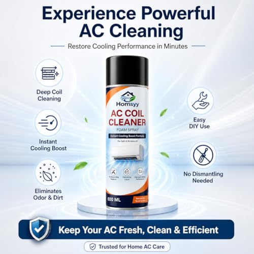 Image of AC Cleaning Foam 500ml | AC Foam Cleaner for Split & Window AC | AC Coil Cleaner Spray for Deep Cleaning | Removes Dust, Mold & Odor | Antimicrobial Formula for Better Cooling