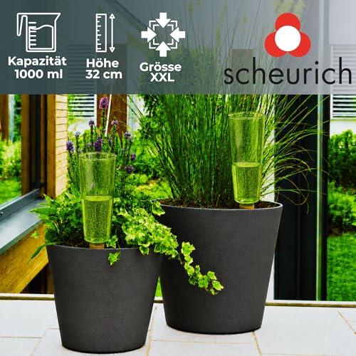 Foto von Scheurich 58869 Copa XXL, Wasserspender aus Kunststoff und Tonkegel, Green, 32 cm hoch, 1,0 Vol., 13 x 13 x 37 cm