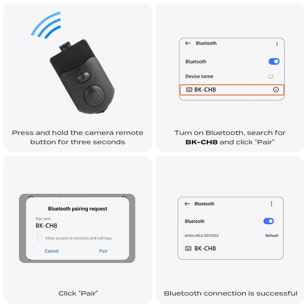 HOTUT Support de Poignée Smartphone, PoignéE Détachable Bluetooth Obturateur Camera, Peut utilisé comme Banque Alimentation 5000 mAh, Trépied Portable pour Selfies Prise Vidéo pour à iPhone Android