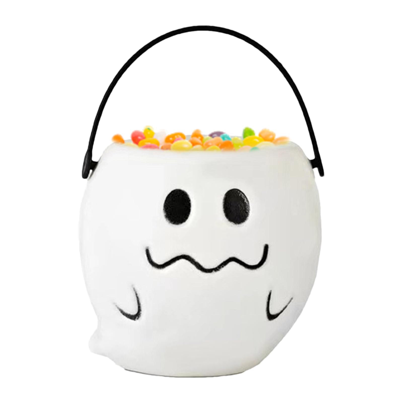 Cubo de dulces de Halloween, cubo de dulces de truco trato, cubo decorativo de dulces de Halloween, cubo de caramelo de calabaza, cubo grande de dulces de Halloween, olla de caramelo de calabaza
