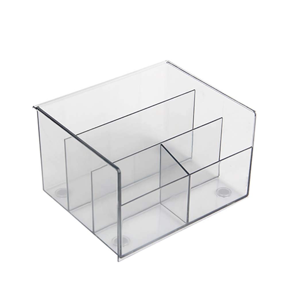 Scatola portaoggetti da scrivania Scatola portaoggetti Trasparente Forniture per Ufficio per la casa Multifunzione Scatola portaoggetti in plastica