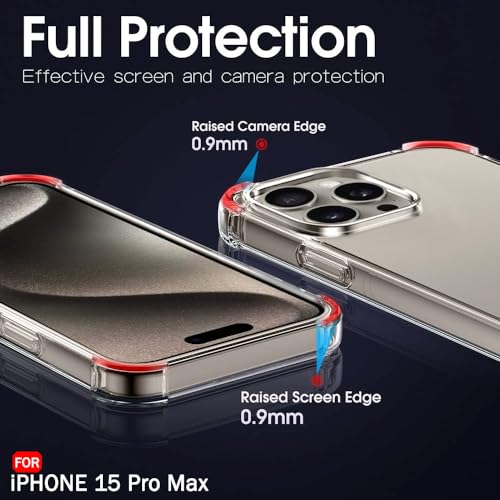 Image of TheGiftKart Crystal Clear Back Cover Case for iPhone 15 Pro Max | 360 Degree Protection | Shock Proof Design | Transparent Back Cover Case for iPhone 15 Pro Max (Transparent Bumper)