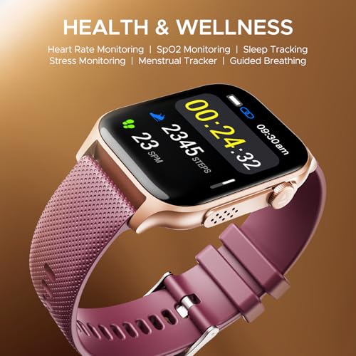 Image of Boat Ultima Ember smartwatch with 1.96 inch AMOLED Display, AOD, Personalized Fitness Nudges, Functional Crown,100+ Sports Modes, Create Your Own Watchface, smartwatch for Man and Woman (Royal Berry)