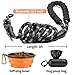 COOYOO 2 Pack Dog Leash 5 FT Heavy Duty - Comfortable Padded Handle - Reflective Dog Leash for Medium Large Dogs with Collapsible Pet Bowl