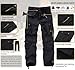 TRGPSG Men's Wild Cargo Pants, Camo Pants Cotton Casual Work Hiking Pants with 8 Pockets 5337 Black 44