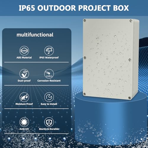 Anschlussdose, ABS Elektrisches Anschlusskästen,Wasserdichtes IP65 Abzweigkasten, DIY Kunststoff Fall, Gehäuse-Abzweigdose, Power Verteilerdose, Kunststoff Projekt Abzweigdosengehäuse,23 x 15 x 8.5 cm