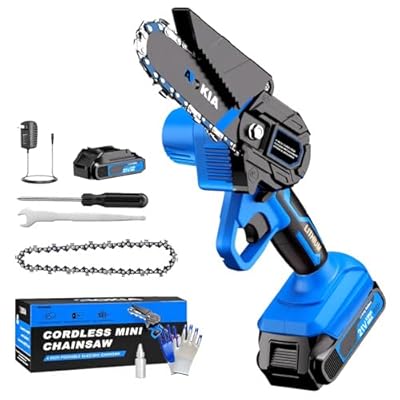Cordless Mini Chainsaw 21V, 4-Inch Electric Cha...