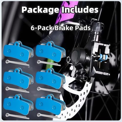 Image of 6 Pcs Disc Brake Pads Set for Sur Ron Light Bee X /S, Talaria Sting R MX3 MX4, Segway X160 X260 Front and Rear Brake Pads for Electric Dirt Bike Replacement Parts