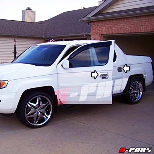 A-Pads Compatible With(Just Overlay Stick On, Not For Snap In Replacement) Chrome Door Handle Covers For Honda Ridgeline 2006-07 08 09 10 11 12 2013 #TOP4