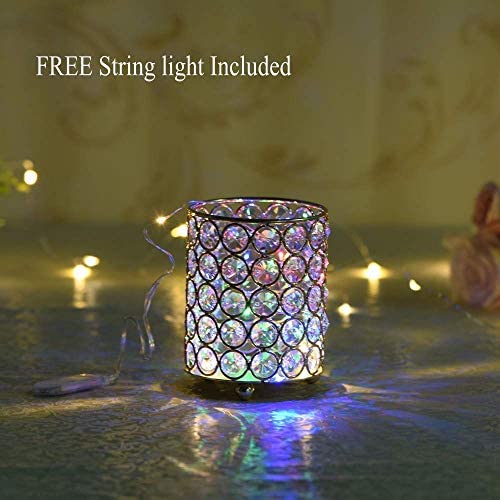 Vincigant Gold Cylinder Crystal Tea Light Candle Holders Centerpieces/Decorative Candle Lantern For Wedding Home Decoration #TOP5