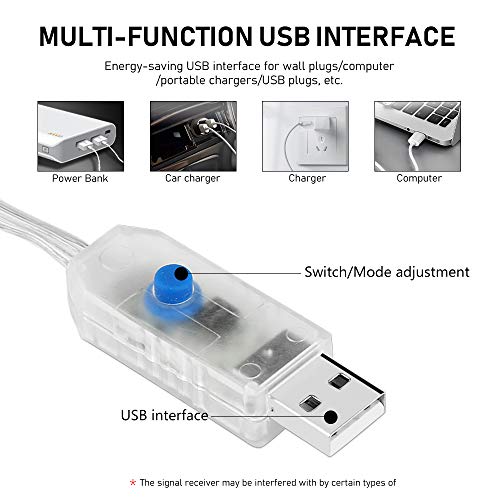 Lichtervorhang Vivibel LED bunt, 3 x 2 Meter mit 200 LEDs und USB-Anschluss