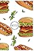 Produktbild Notes: Great Hamburger Notebook/Journal for Adults/Children Fastfood Lovers to Writing (6x9 Inch. (15.24x22.86 cm.) College Ruled Lined Paper 120 Blank Pages (WHITE&BROWN&GREEN&YELLOW Pattern)